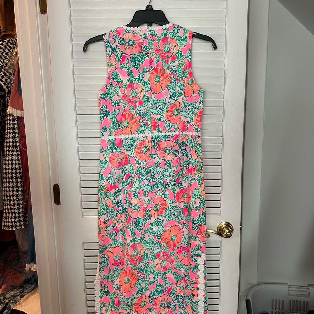 Lilly Pulitzer Ashler Stretch Maxi Dress in Soleil Pink Perfect Poppy - Picture 7 of 7